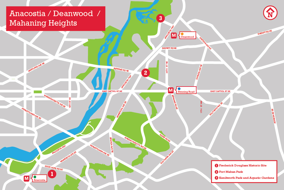 Anacostia / Deanwood / Mahaning Heights Walk It Map