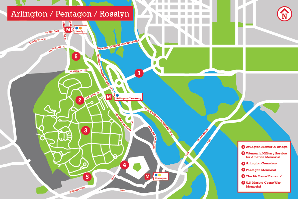 Pentagon / Arlington / Rosslyn Walk It Map