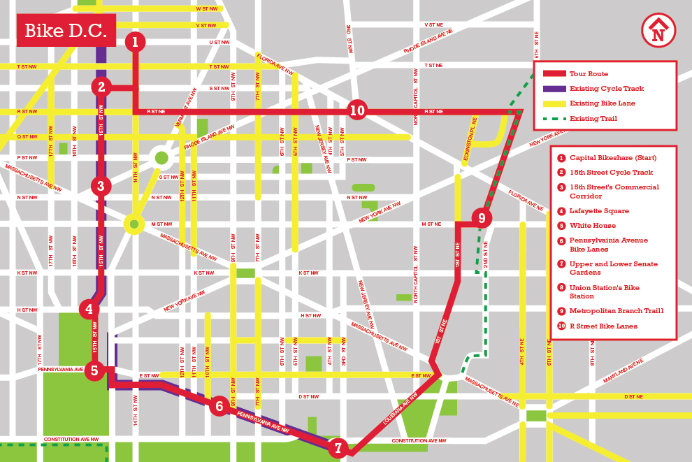 D.C.'s Bike Network Walk It Map