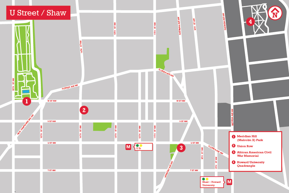 U Street / Shaw Walk It Map