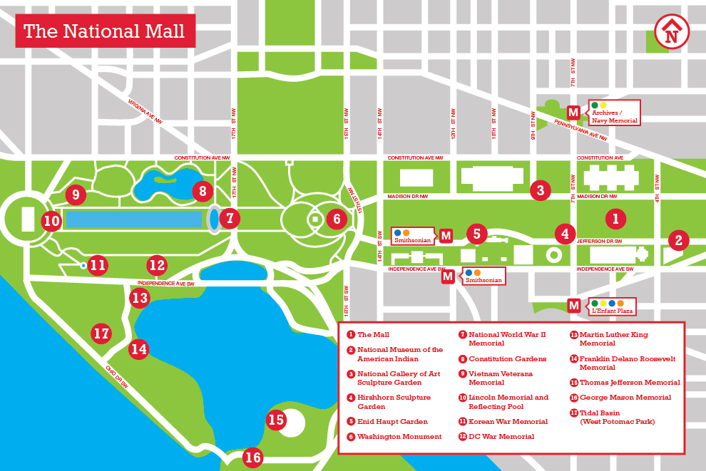 The National Mall & Memorial Parks Walk It Map