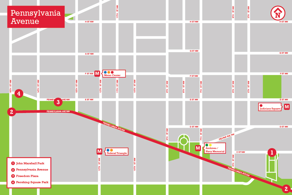 Pennsylvania Avenue Walk It Map